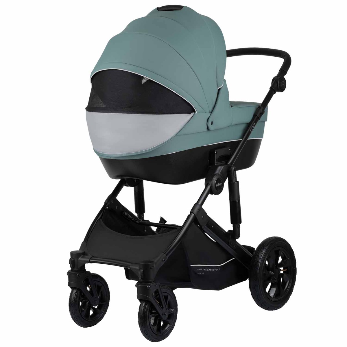 Коляска 2 в 1 Indigo Coin, Зеленый