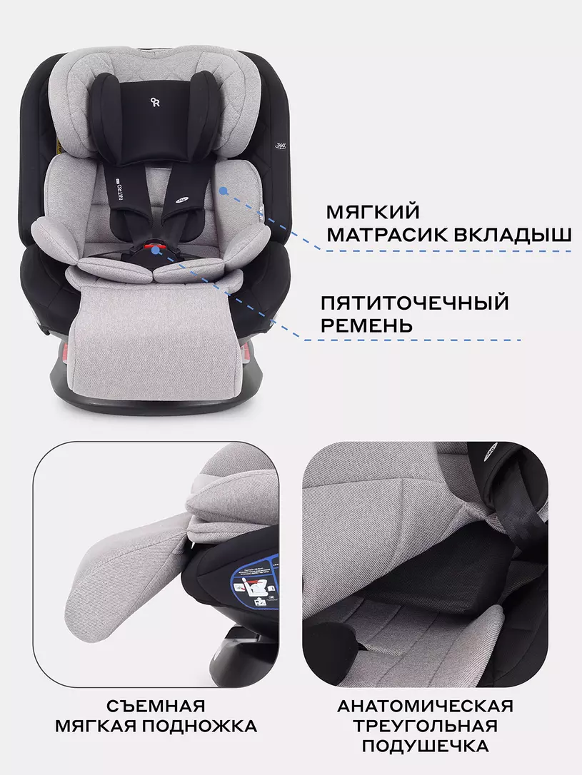 Автокресло Rant Nitro Plus isofix группа 0/1/2/3 (0-36 кг) Beige
