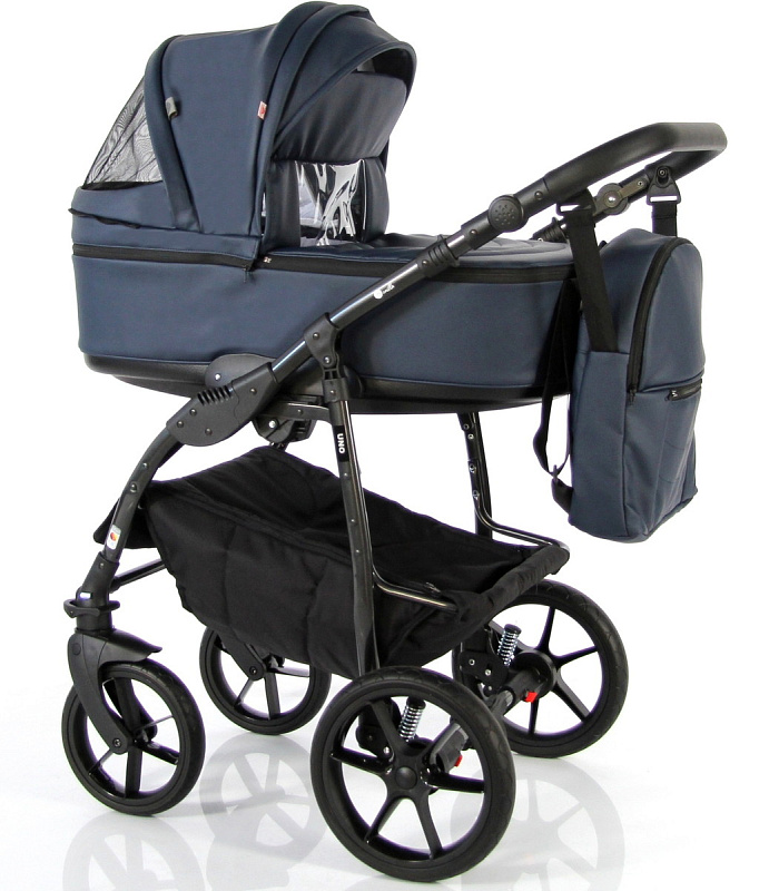Детская коляска Sevillababy Uno 2 в 1 синий экокожа