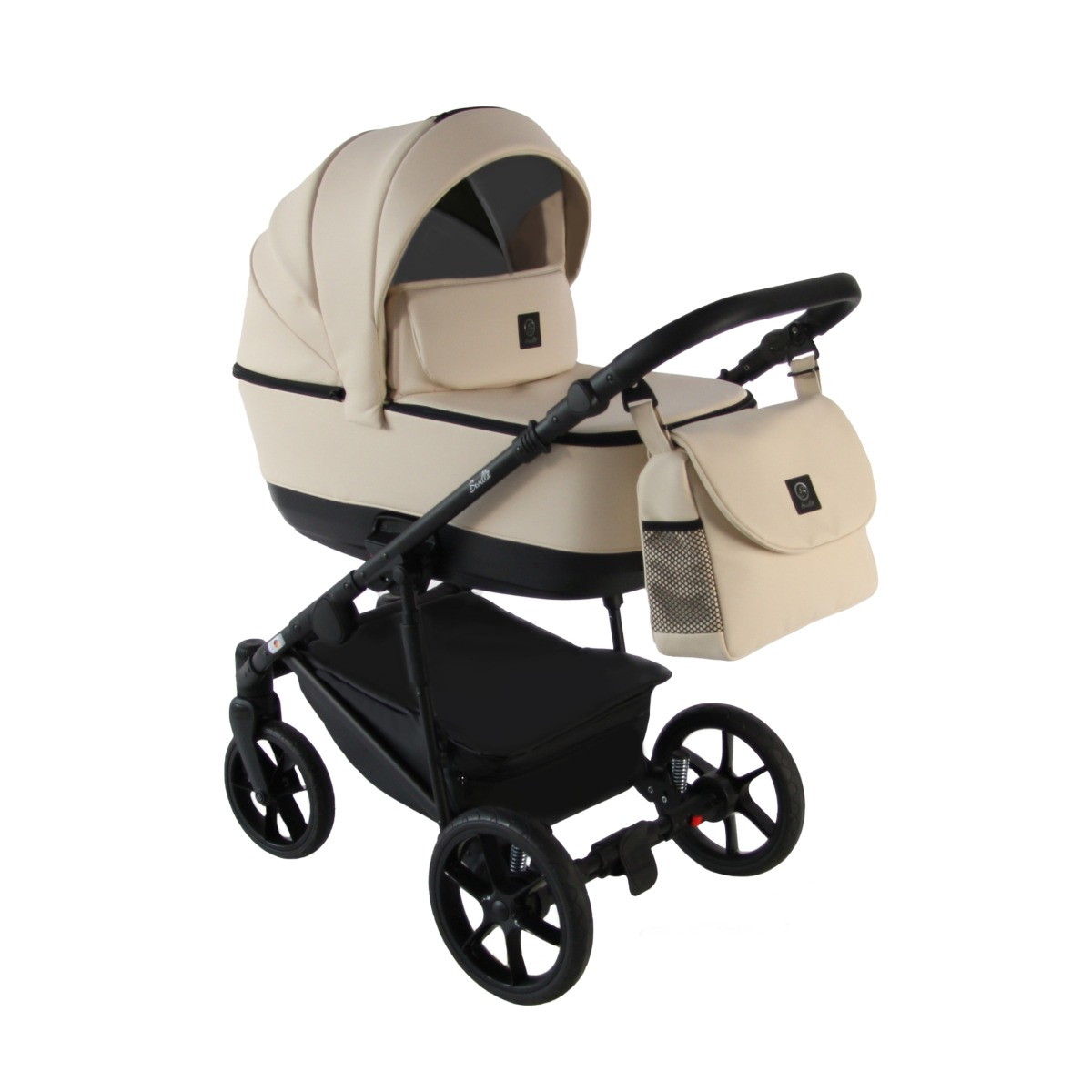 Детская коляска Sevillababy Tisso 2 в 1 светло-бежевый экокожа