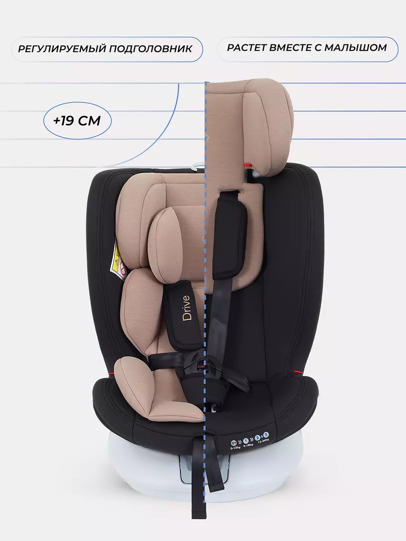 Автокресло Rant Drive Isofix 0/1/2/3 (0-36 кг) Beige
