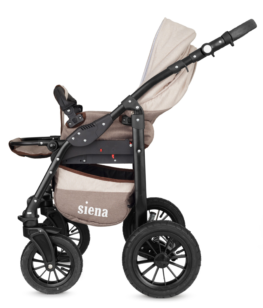 Коляска 3 в 1 Rant Siena 02 коричневый-бежевый