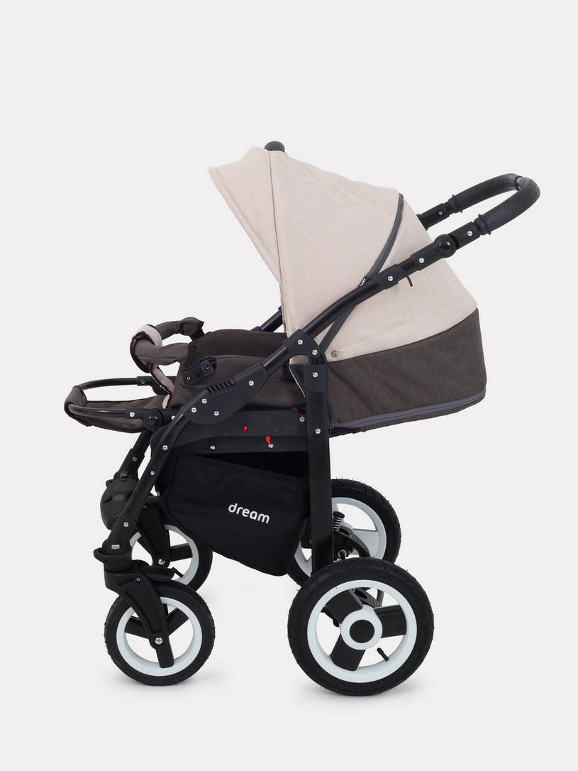 Коляска 2 в 1 Rant Dream 05 коричневый-бежевый