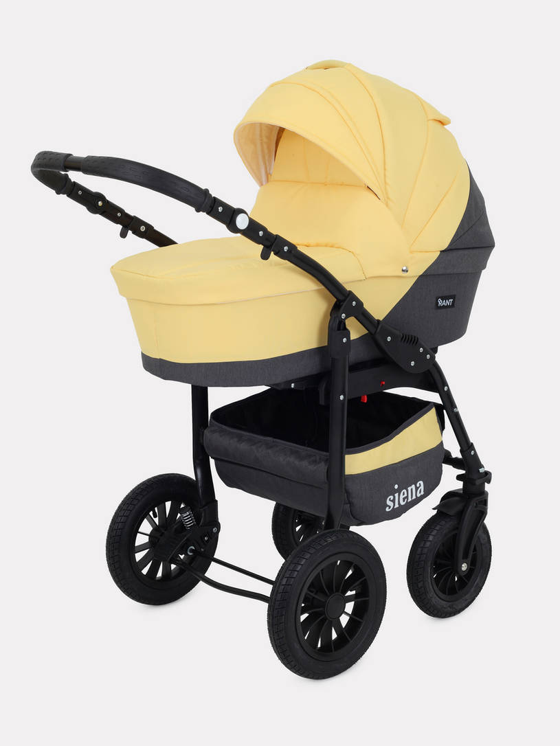 Коляска 3 в 1 Rant Siena 10 серый-желтый