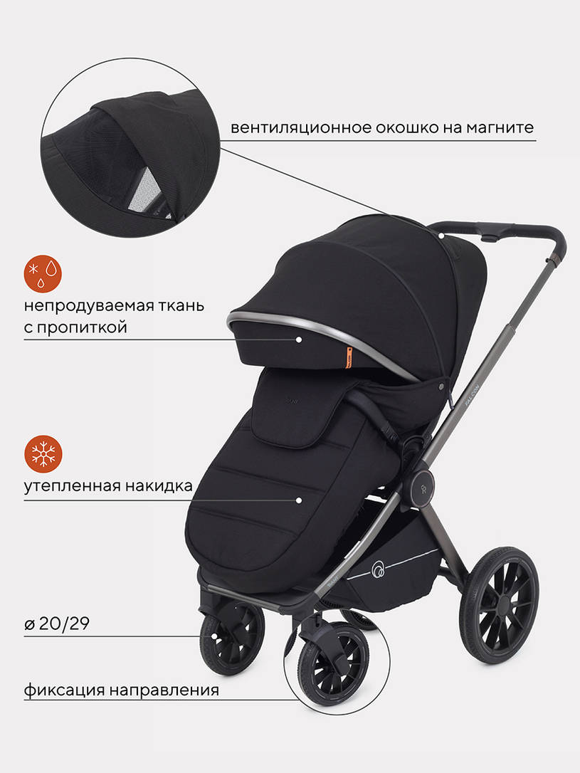КОЛЯСКА 2 В 1 RANT FALCON BLACK