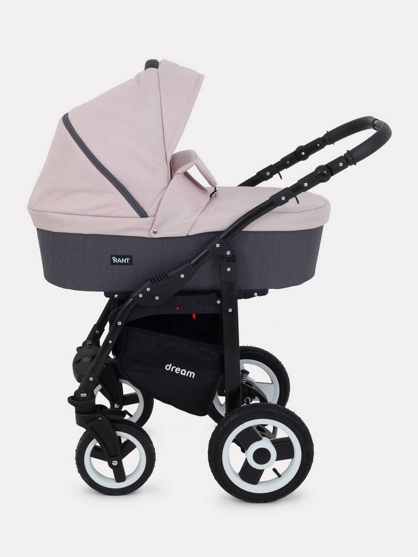 Коляска 2 в 1 Rant Dream 03 серый-розовый