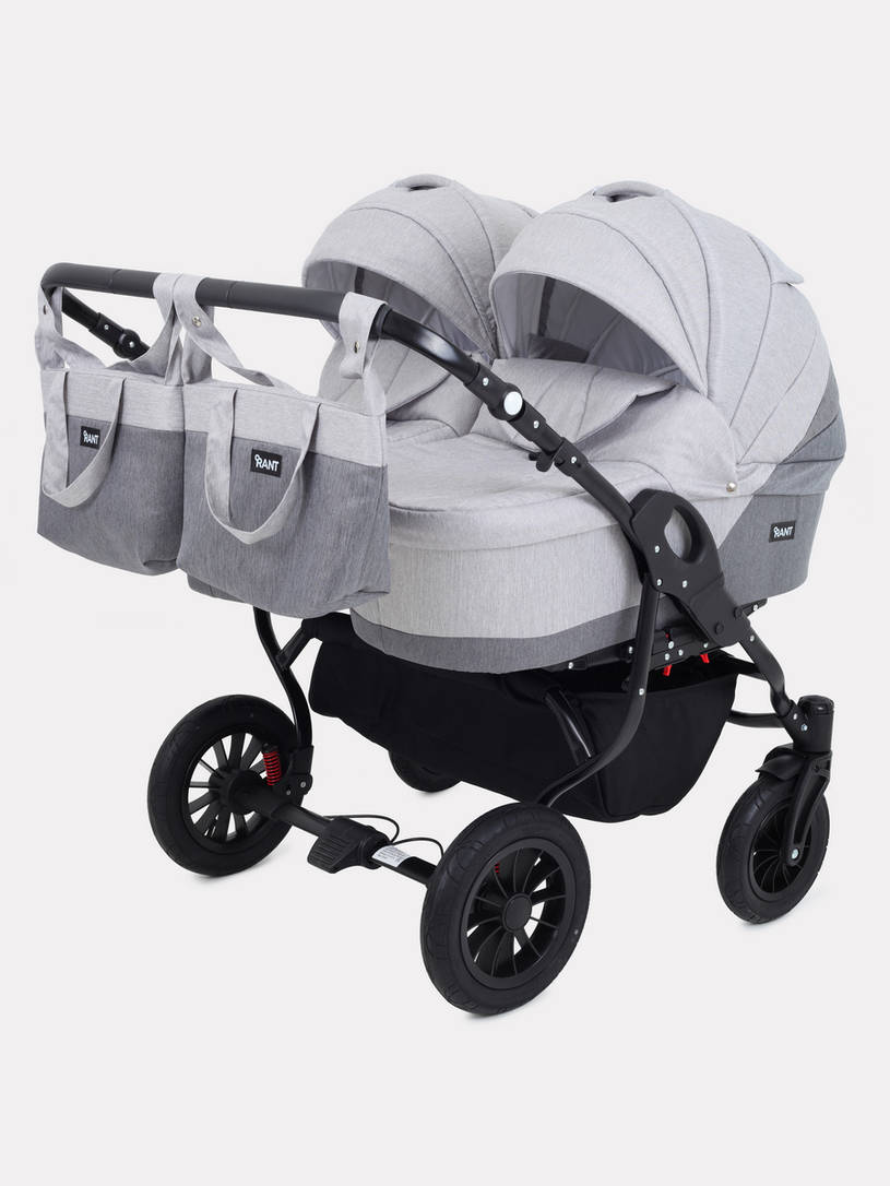 Коляска для двойни 2 в 1 Rant Siena Duo 04 графит-серый