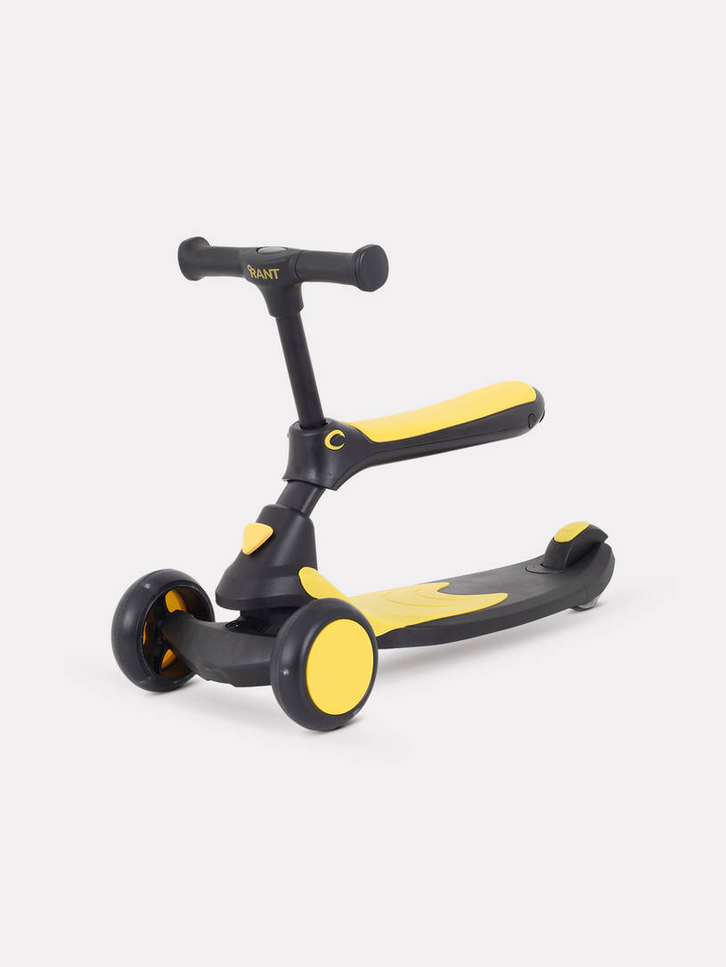 Cамокат 3-х колесный Rant Rider black-yellow