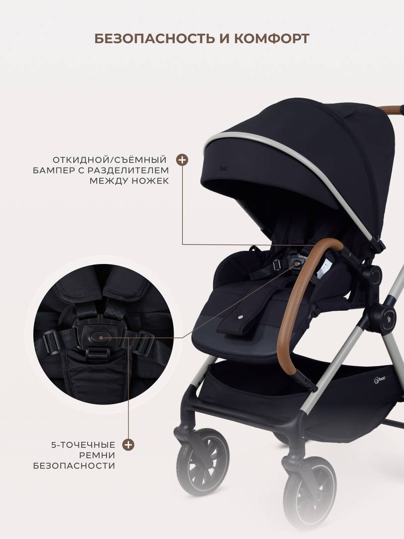 Коляска 2 в 1 Rant Moss Prime Black