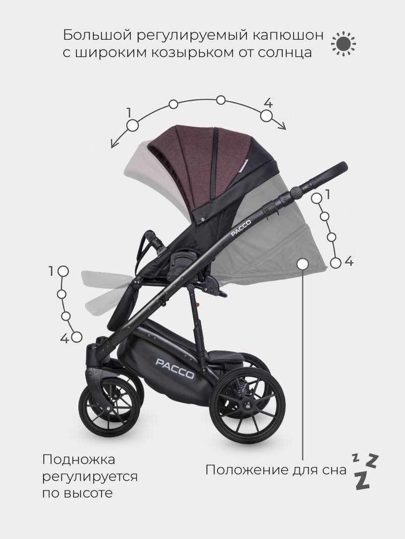 Коляска 2 в 1 RIKO BASIC PACCO 01 Plum