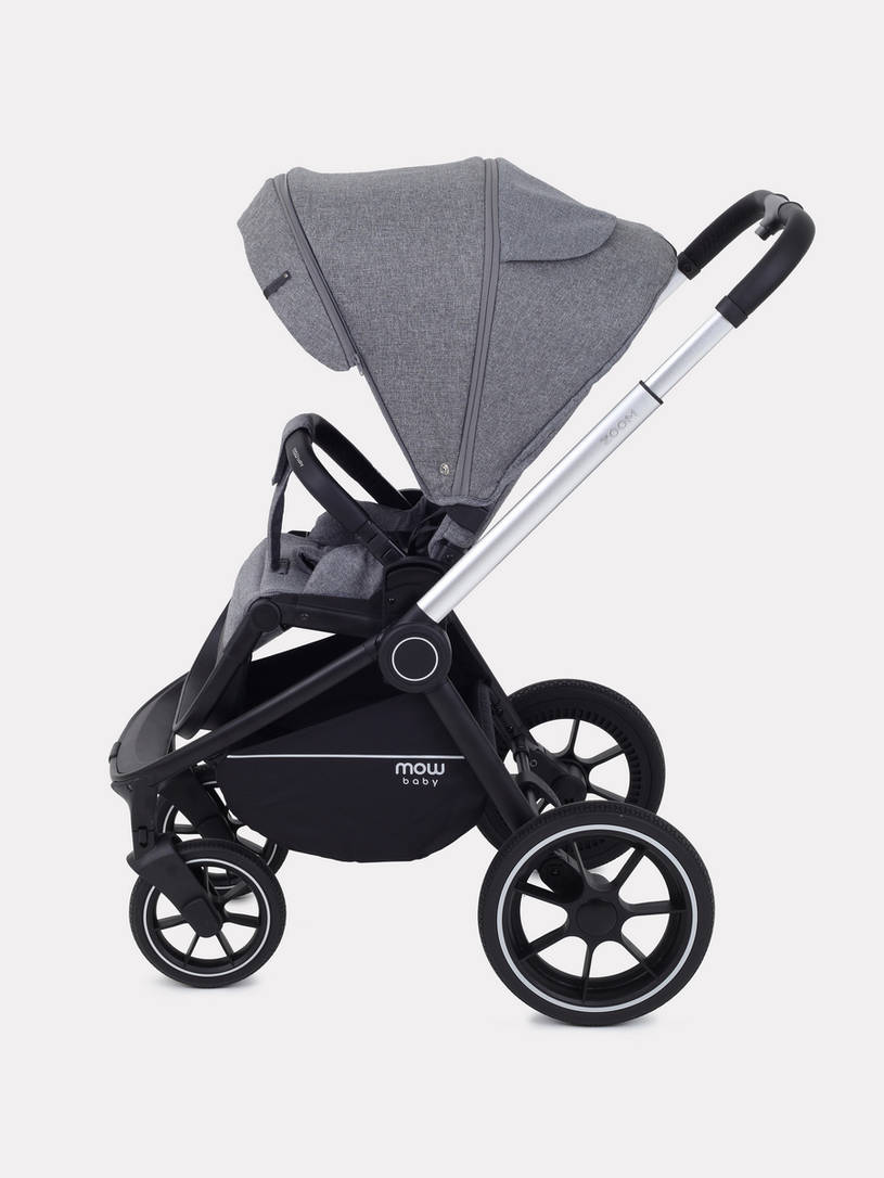 Коляска 2 в 1 MOWBaby ZOOM PU RA086 Silver Grey