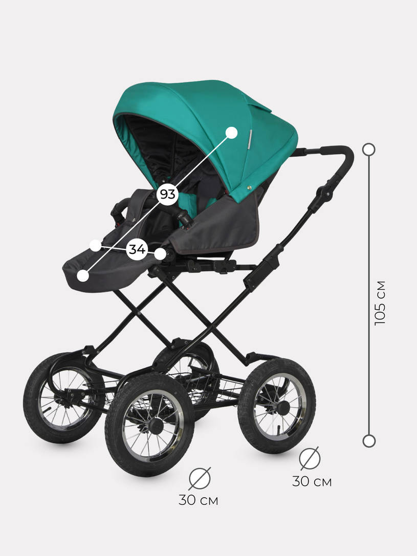 Коляска 2 в 1 Riko Basic Bella Classic 03 мятный