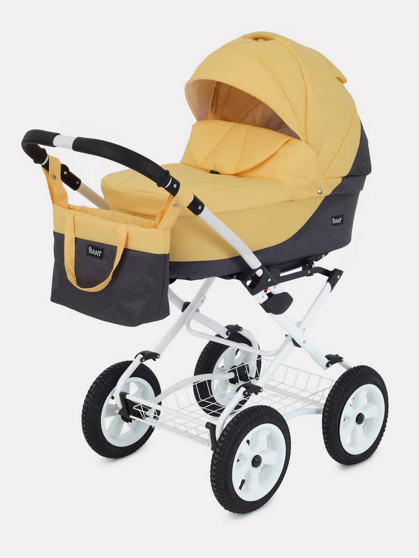 Коляска 2 в 1 Rant Siena Classic 10 серый-желтый