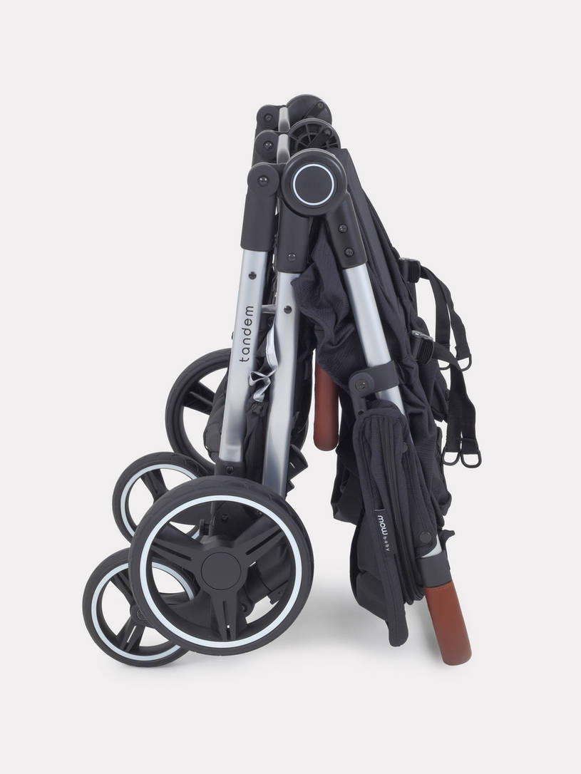Коляска для близнецов MOWBABY Tandem MB170 Black