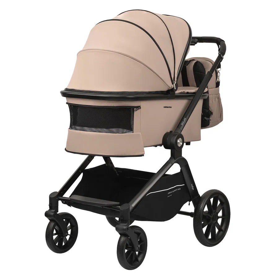 Коляска 2 в 1 Indigo SOLAR бежевый