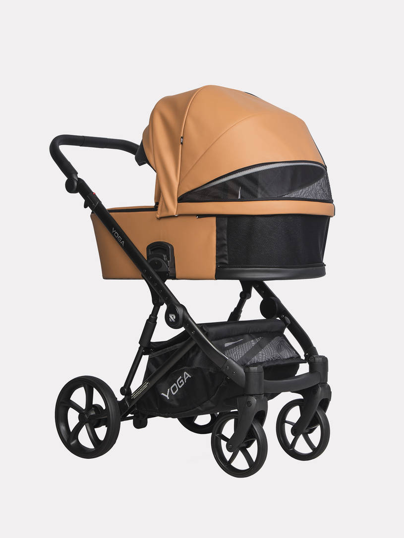 Коляска 3 в 1 Riko Basic Yoga Ecco 13 Caramel, Бежевый