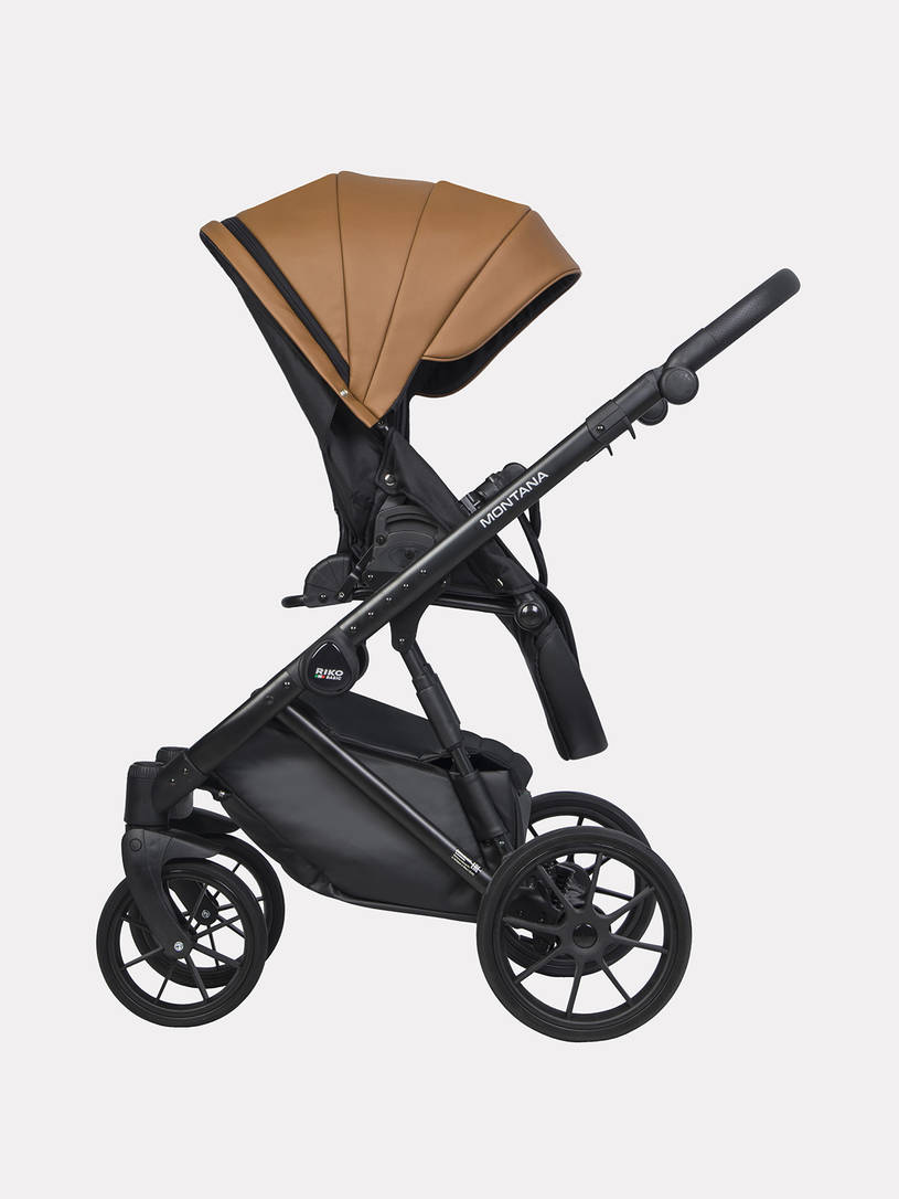 Коляска 2 в 1 Riko Basic Montana Ecco 18 caramel, коричневый