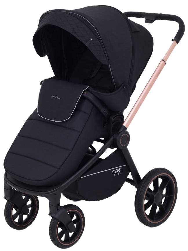 Коляска 3 в 1 MOWBaby ZOOM PU RA087 Gold Black