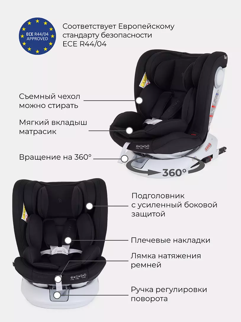 Автокресло Rant Drive Active line 0/1/2/3 (0-36 кг) Black