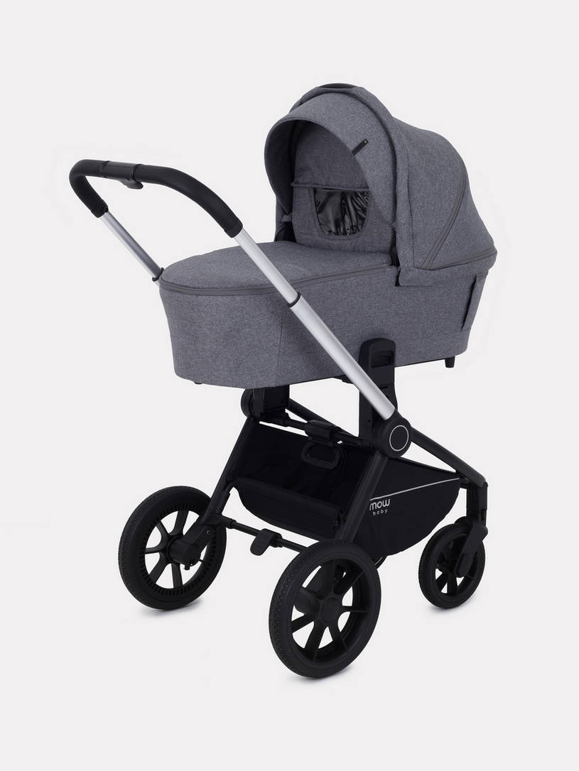 Коляска 3 в 1 Mowbaby Zoom Silver 2025 grey
