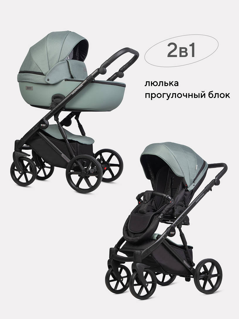 Коляска 2 в 1 Riko Basic Montana Plus 41 Green