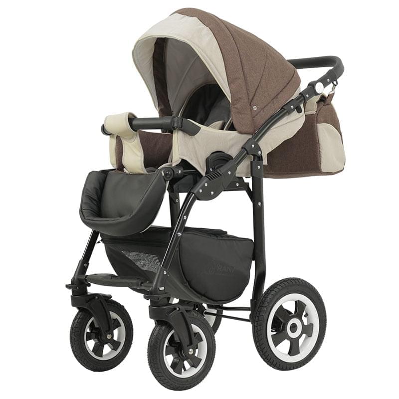 Коляска 3 в 1 Rant Fabio 07 коричнево-бежевый