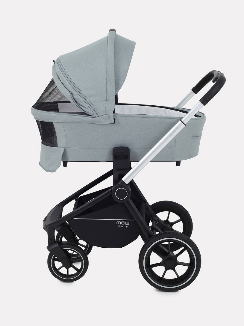 Коляска 2 в 1 Mowbaby Zoom PU silver green tea