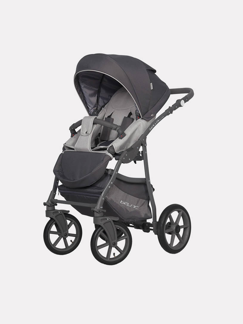 Коляска 2 в 1 Riko Basic Bella Pastel 01 серый
