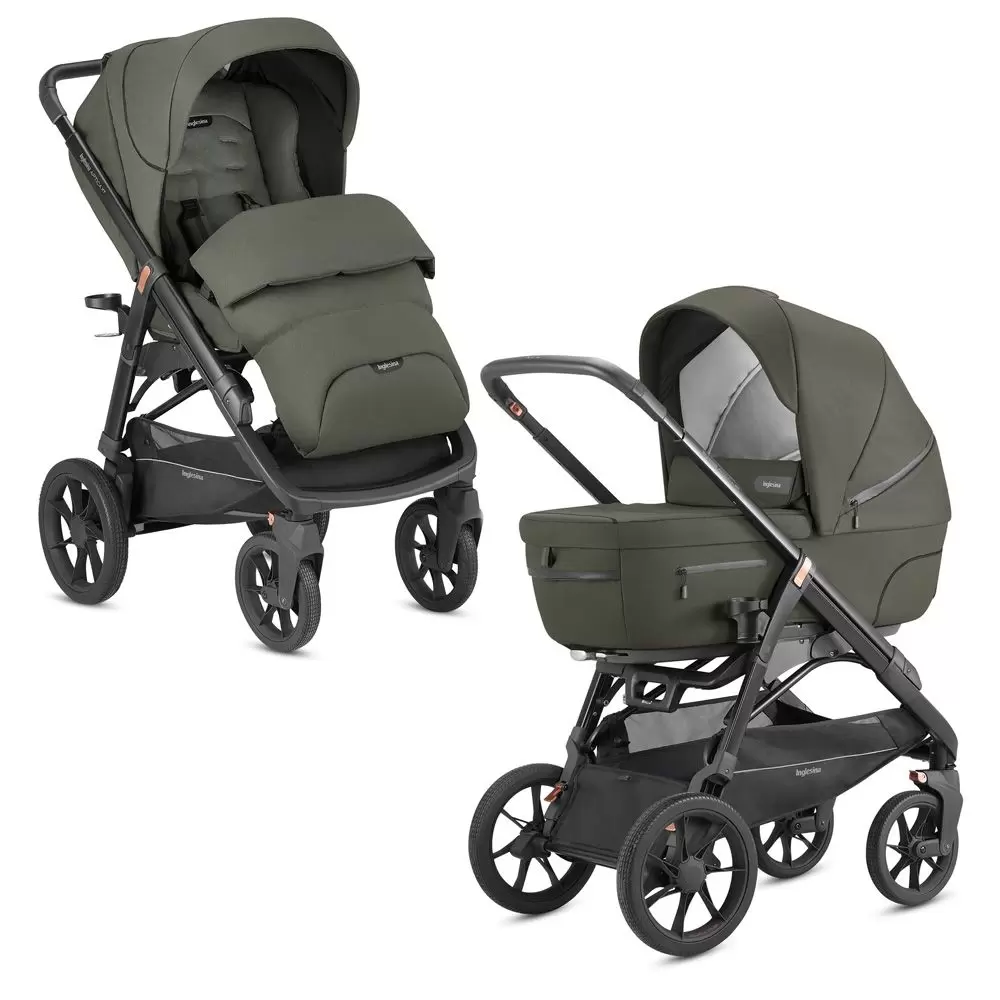 Коляска 2 в 1 Inglesina Aptica New с подставкой под люльку Stand Up, Emerald Green