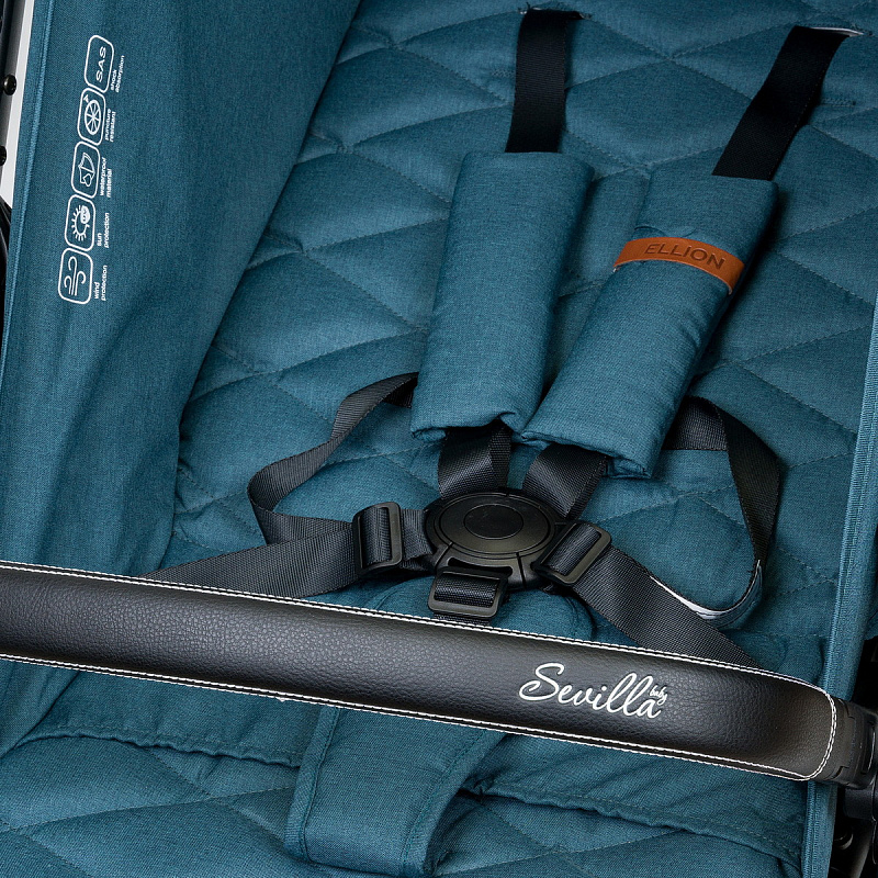 Детская прогулочная коляска Sevillababy Ellion бирюзовый