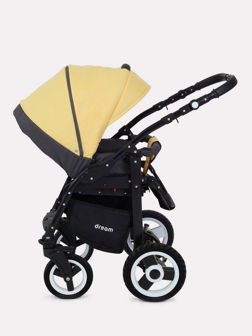 Коляска 2 в 1 Rant Dream 07 серый-желтый