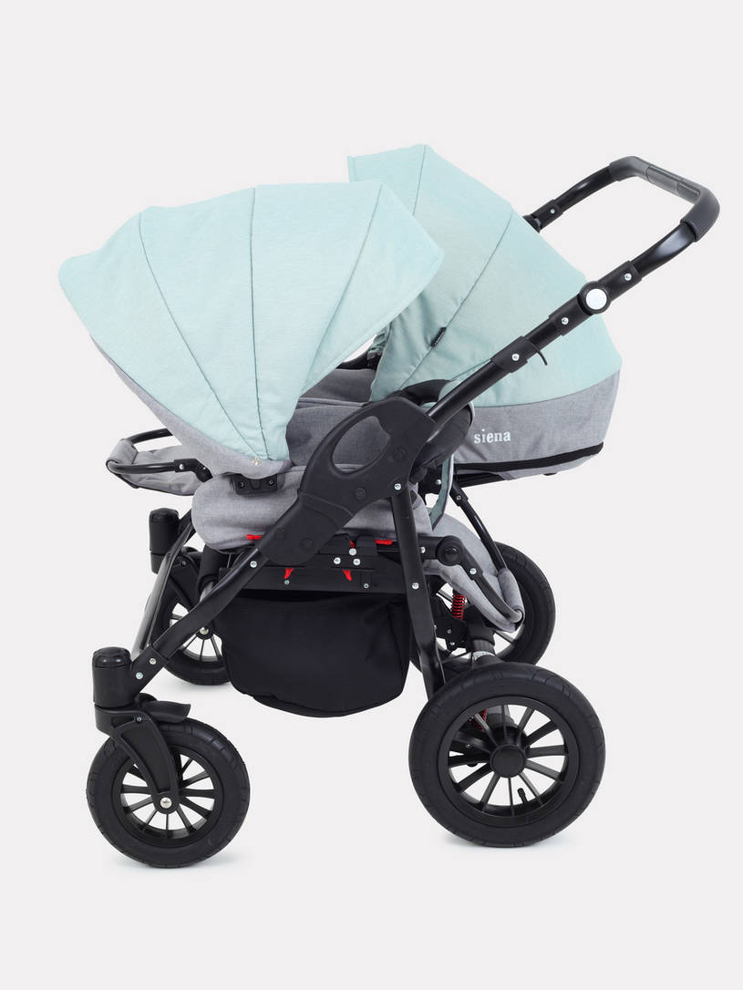Коляска для двойни 2 в 1 Rant Siena Duo 08 серый-ментоловый