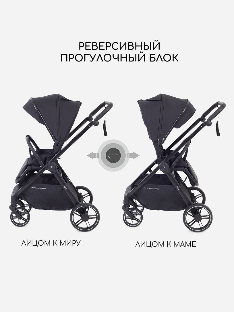 Коляска 2 в 1 Rant Basic Wave Black
