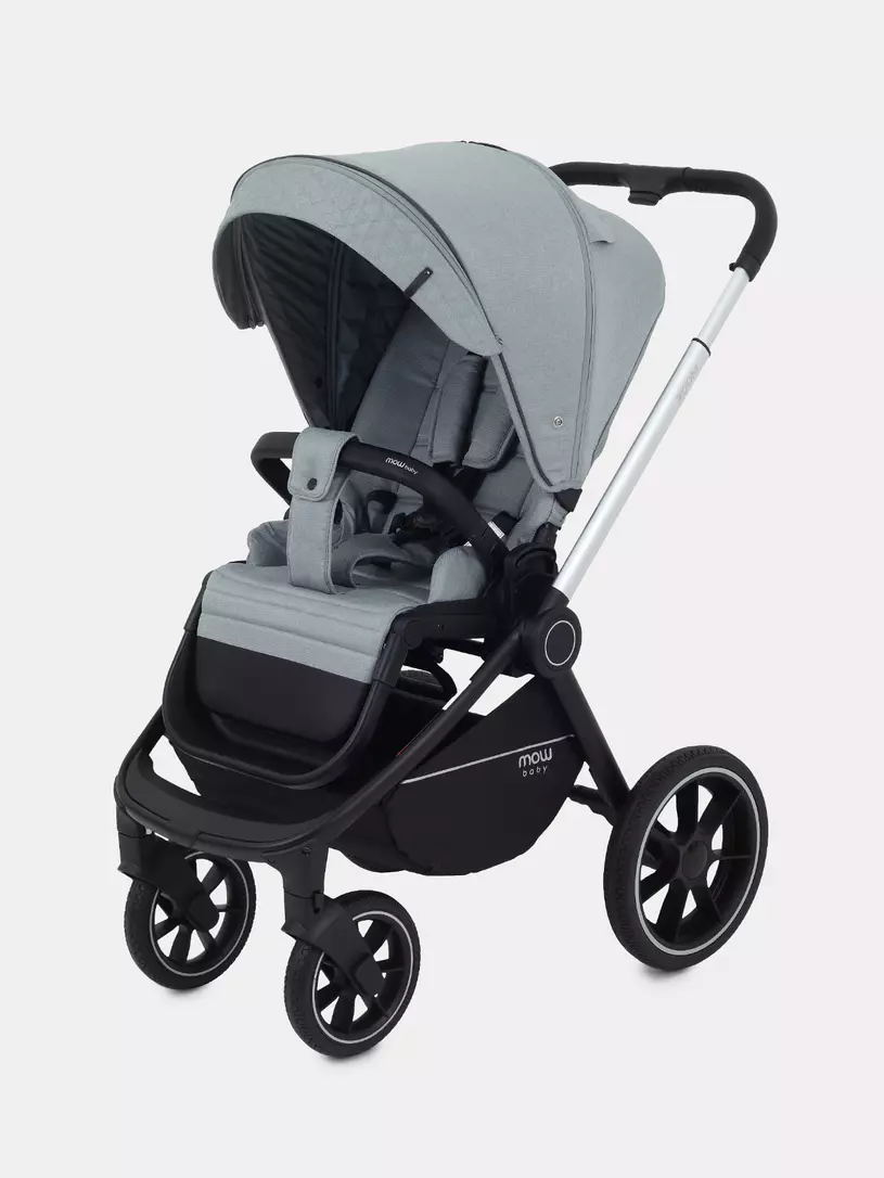 Коляска 3 в 1 Mowbaby Zoom PU silver green tea