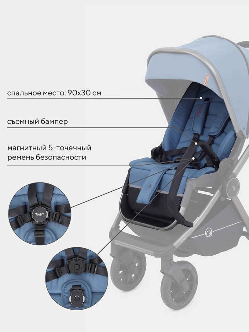 КОЛЯСКА 2 В 1 RANT FALCON BLUE