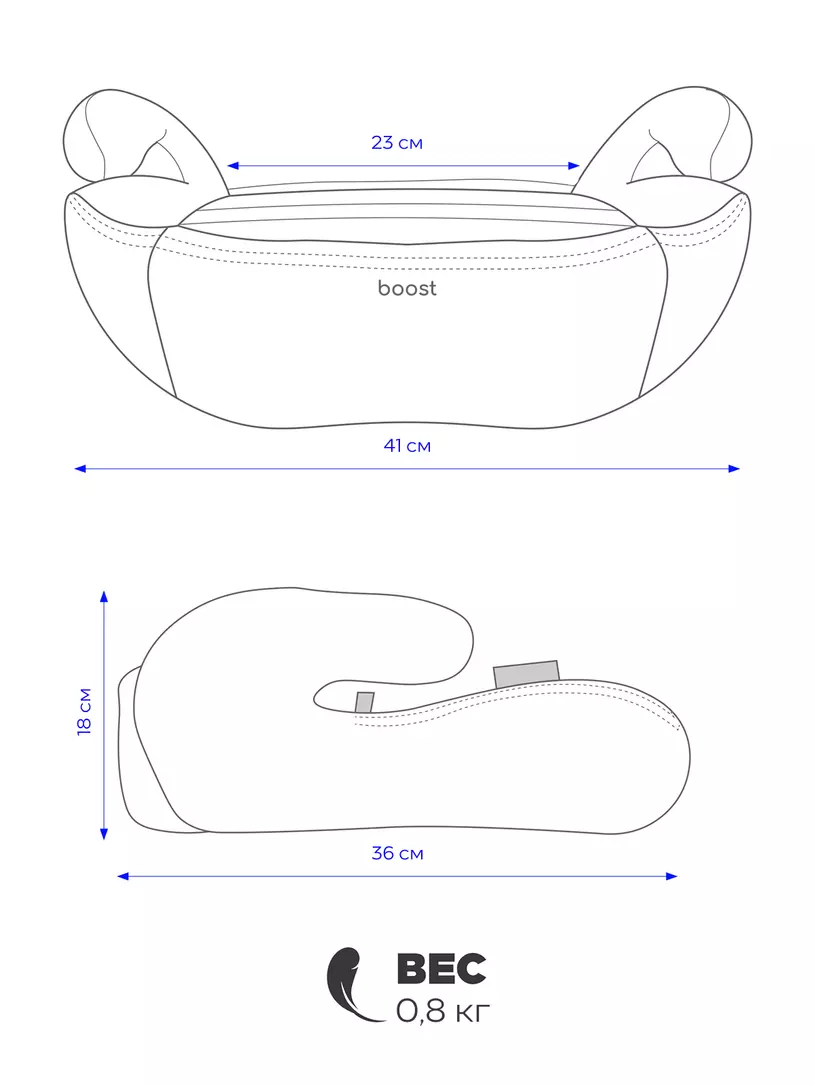 Автокресло-бустер Mowbaby Boost группа 3 (22-36 кг) Beige