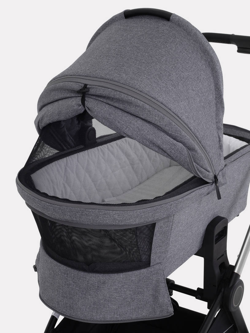 Коляска 3 в 1 Mowbaby Zoom Silver 2025 grey