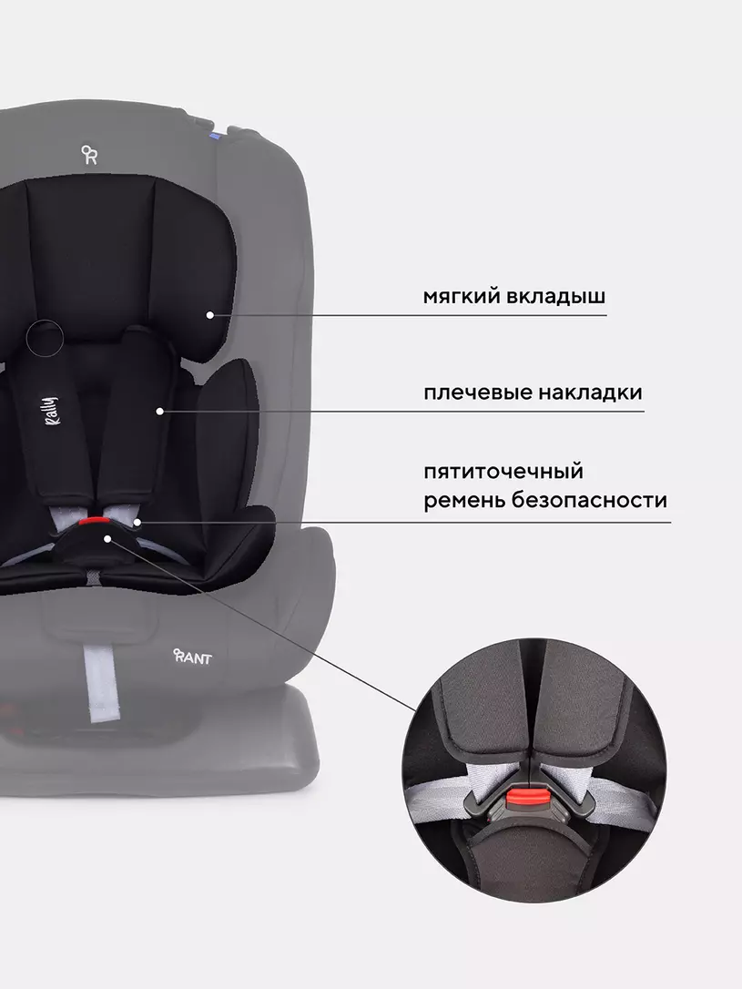 Автокресло Rant Basic Rally 0/1/2 (0-25 кг) Black