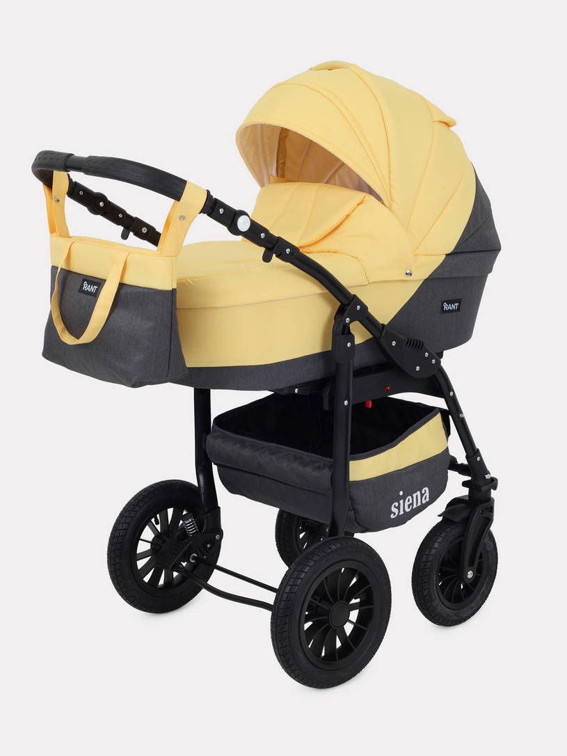 Коляска 3 в 1 Rant Siena 10 серый-желтый