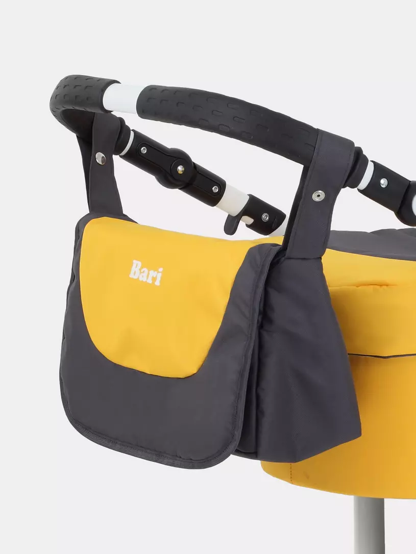 Коляска 2 в 1 Bart-Plast Bari 05 серо-желтый