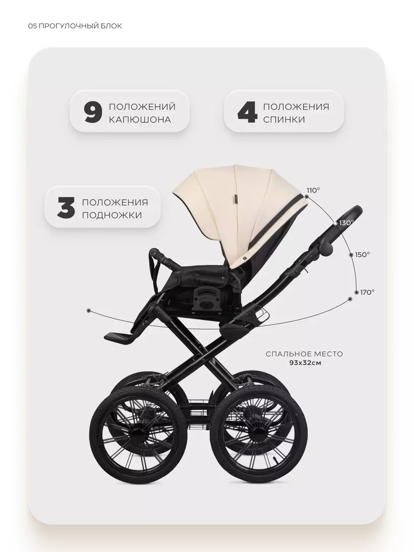 Коляска 2 в 1 Riko Basic Montana X Ecco Prestige 15 Ivory beige