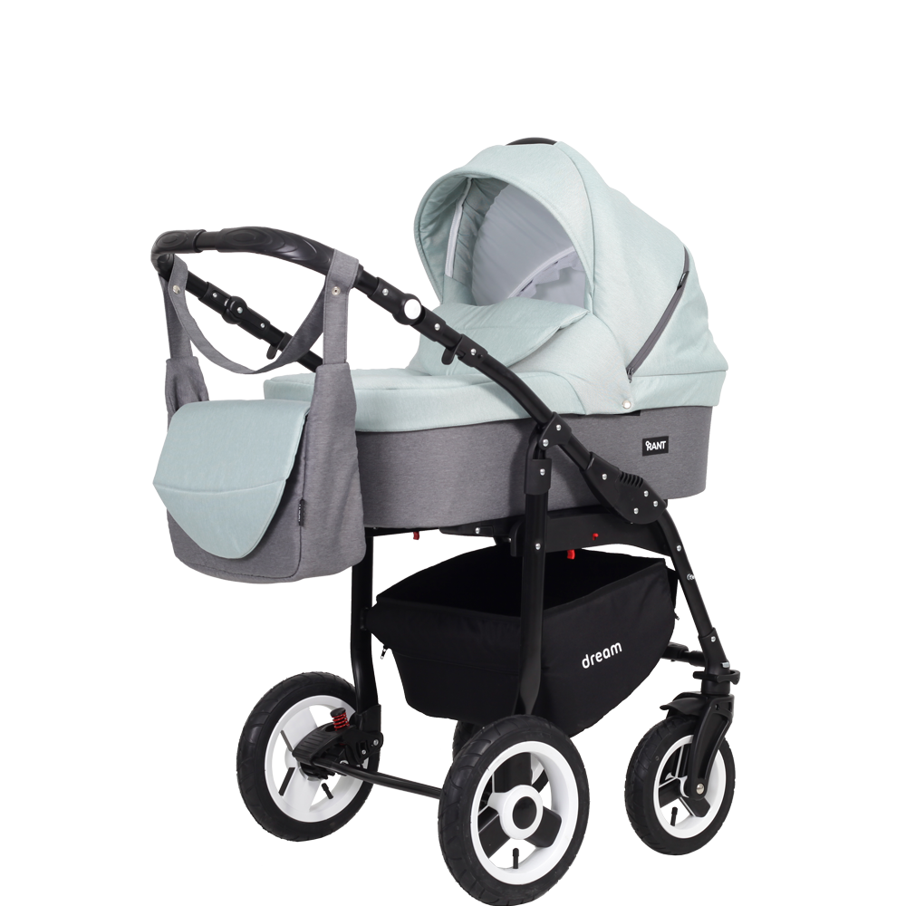 Коляска 3 в 1 Rant Dream 04 серый-мятный