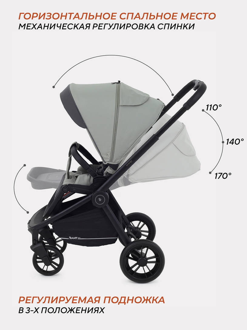 Коляска 3 в 1 Rant Basic Energy Green 2024
