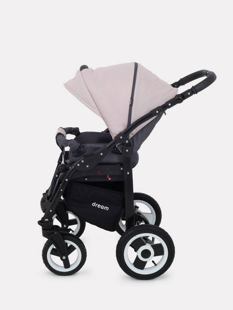 Коляска 2 в 1 Rant Dream 03 серый-розовый