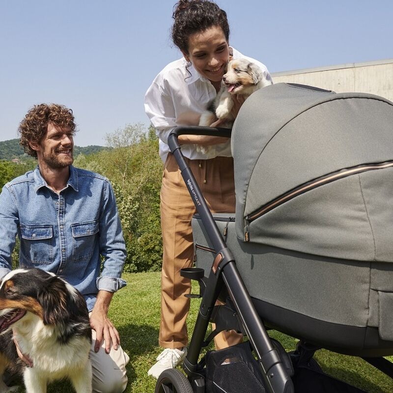 Коляска 2 в 1 Inglesina Aptica XT New с подставкой под люльку Stand Up, Magnet Grey