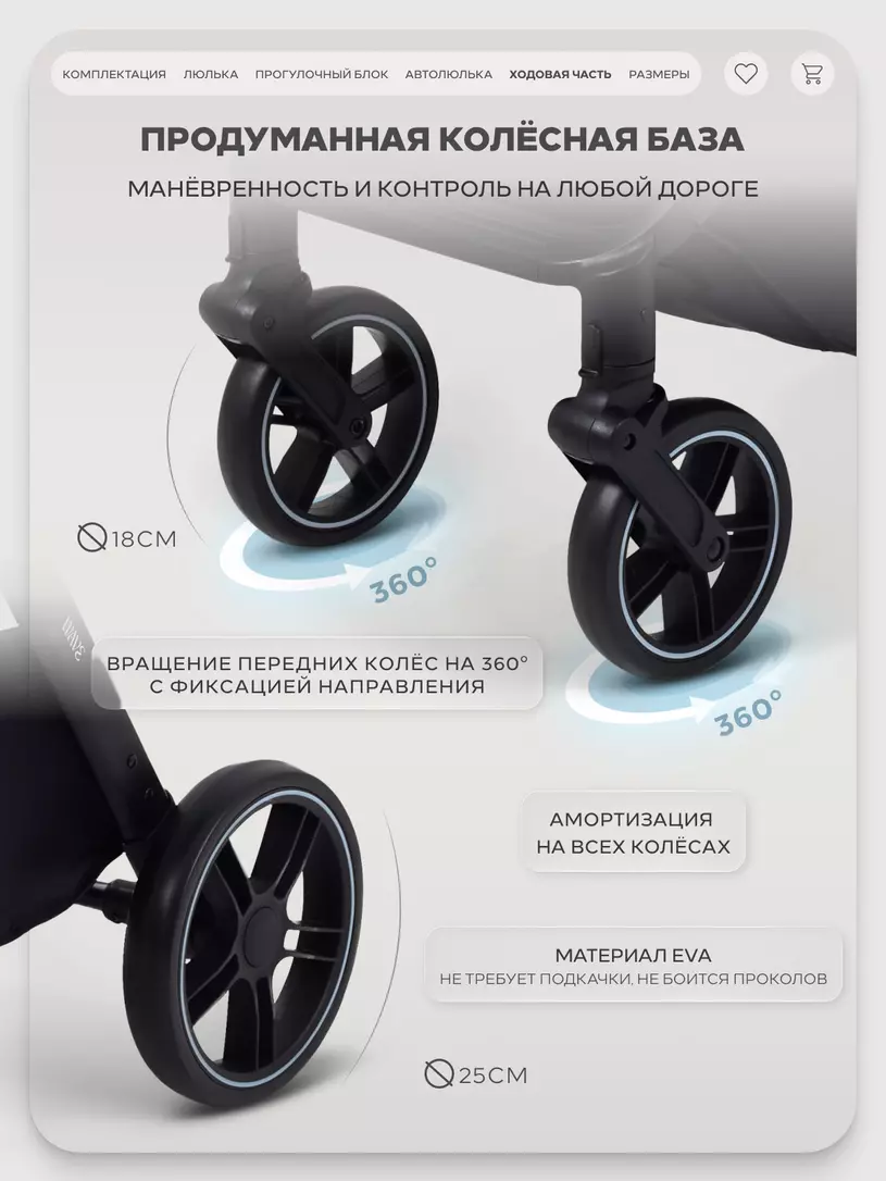 Коляска 3 в 1 Rant Basic Wave Black
