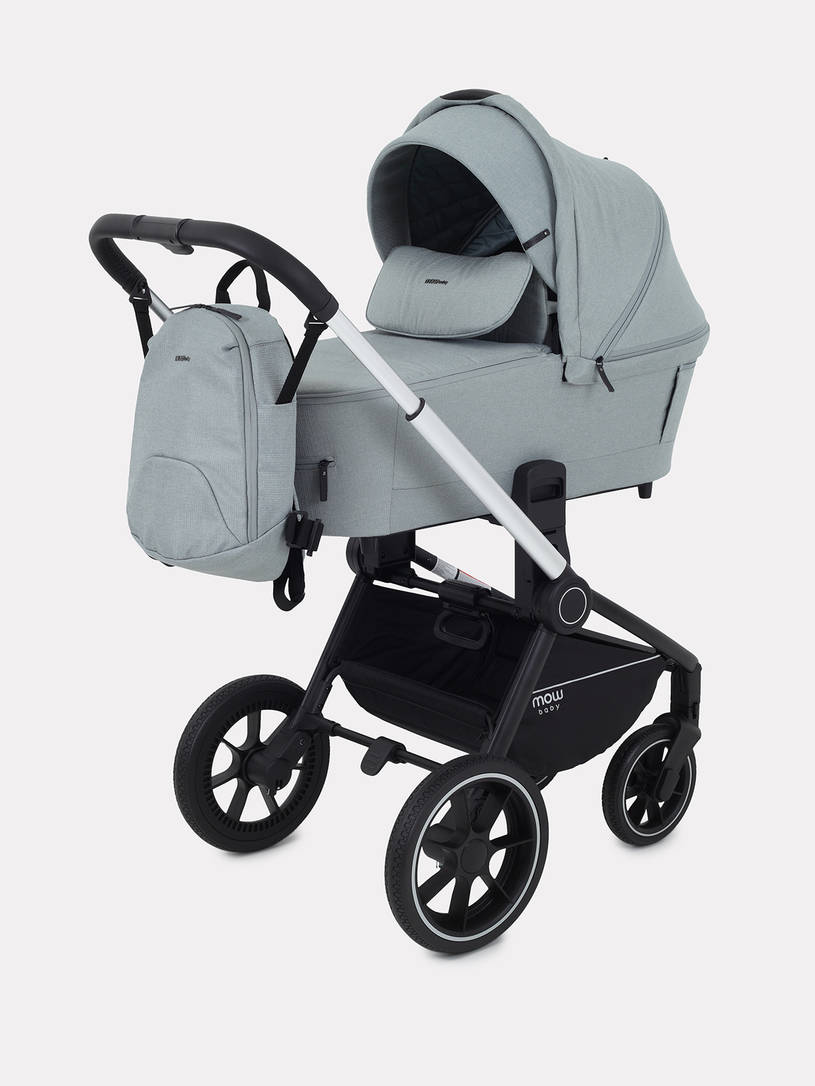 Коляска 2 в 1 Mowbaby Zoom PU silver green tea