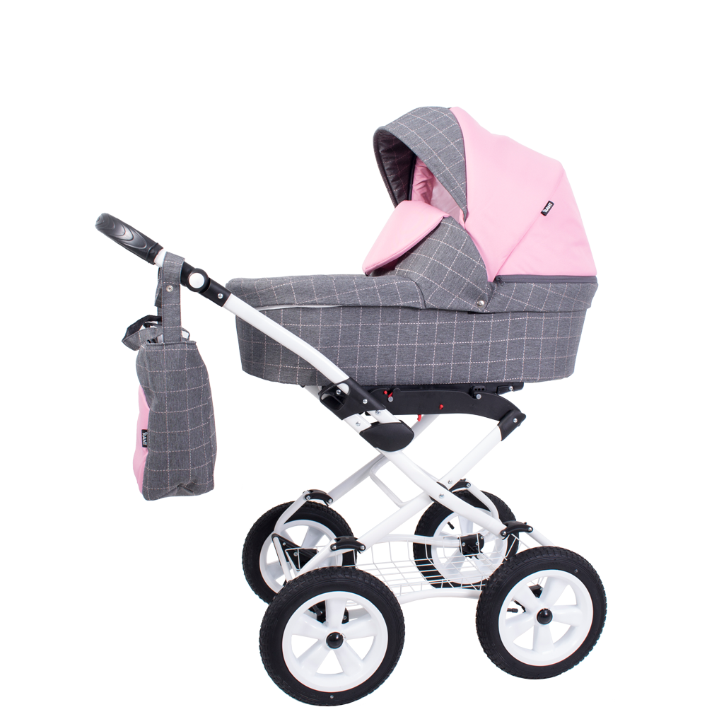 Коляска 2 в 1 Rant Nova Classic 04 серый-розовый