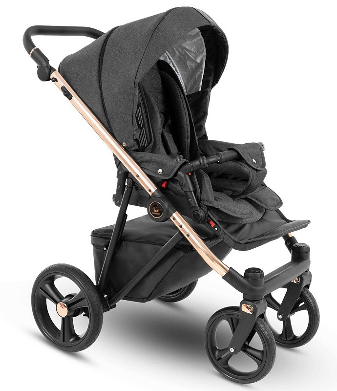 Коляска 2 в 1 Camarelo Belagio, BG-03 (Тёмно-серый Жаккард)