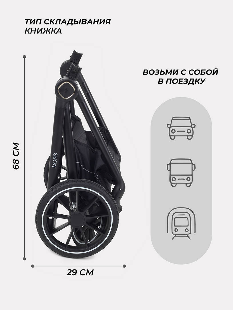 Коляска 2 в 1 Rant Moss 2025 Grey